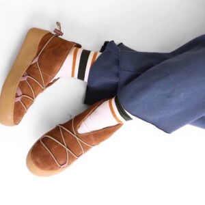 Free People Snowdrop Micro Muckluck Boots NWT Carmel Brown Suede Sz 7